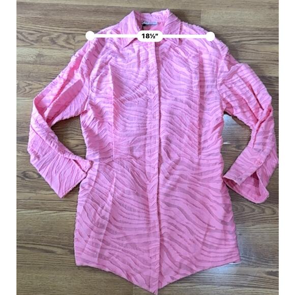 THE ATTICO Pink Silvye zebra-print fil coupé minidress size 46 / us XL - Picture 8 of 16